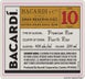 3rd label thumbnail of Bacardi Gran Reserva Diez 10 Year Old Extra Rare Gold Rum