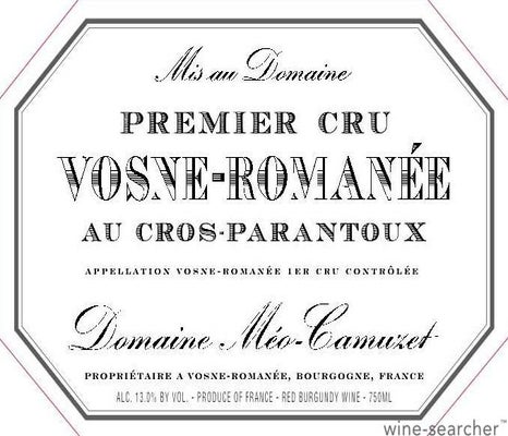 Label 1 of Meo-Camuzet Au Cros Parantoux
