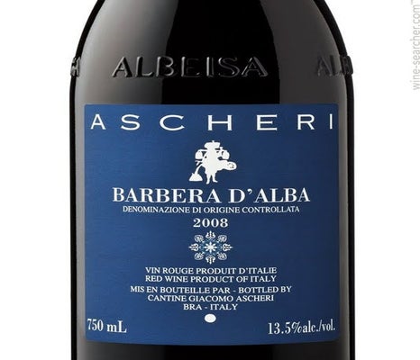 Label 1 of Giacomo Ascheri Barbera d'Alba