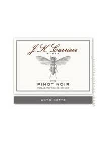 Click to see larger label image Label of J.K. Carriere Antoinette Pinot Noir