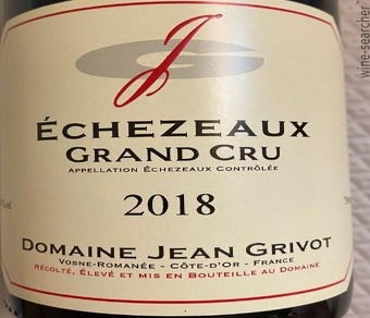 Label 3 of Domaine Jean Grivot Echezeaux Grand Cru