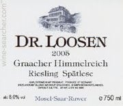 Label 1 of Dr. Loosen Graacher Himmelreich Riesling Spatlese