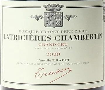 Label 1 of Domaine Trapet Pere et Fils Latricieres-Chambertin Grand Cru