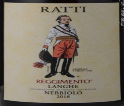 Label 1 of Renato Ratti Reggimento Langhe Nebbiolo