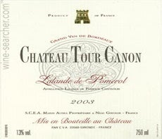Label 1 of Chateau Tour Canon