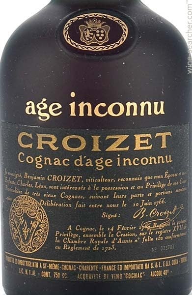 Croizet Cognac d'Age Inconnu, France | prices, reviews