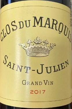 そ*ム様 CLOS du MARQUIS SAINT-JULIENクロ・デュマル Clos du Marquis Saint-Julien 2017 750 ml.