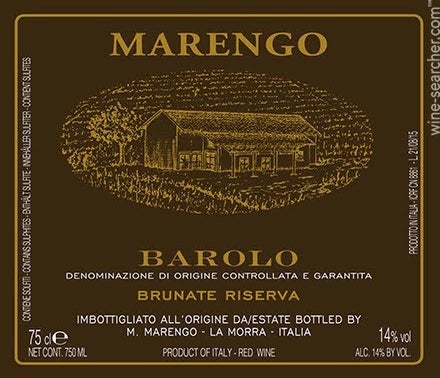 Label 1 of M. Marengo Brunate Riserva