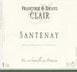 1st label thumbnail of Domaine Francoise et Denis Clair Santenay