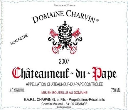 Label 1 of Domaine Charvin Chateauneuf-du-Pape