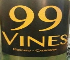 Label 1 of 99 Vines Moscato
