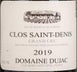3rd label thumbnail of Domaine Dujac Clos Saint-Denis Grand Cru