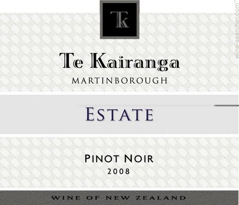 Label 1 of Te Kairanga Estate Pinot Noir