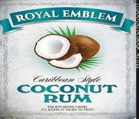 Label 1 of Royal Emblem Coconut Rum