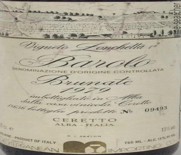 Label 1 of Ceretto Zonchetta Brunate