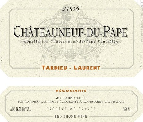 Label 1 of Tardieu-Laurent Chateauneuf-du-Pape