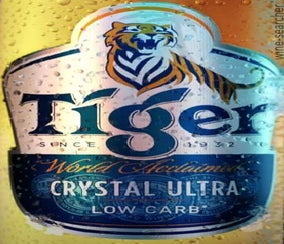 Label 1 of Tiger Crystal Ultra Asian Lager Beer