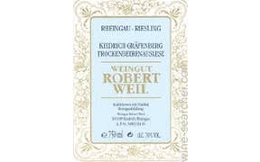 Click to see this product Label of Weingut Robert Weil Kiedricher Grafenberg Riesling Trockenbeerenauslese