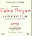 8th label thumbnail of Chateau Calon-Segur