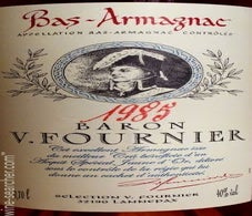 Label 1 of Baron V. Fournier Vintage Bas Armagnac
