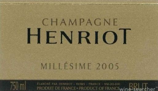 (稀少年逸品シャンパン)Henriot Brut Millesime 2005 2005 Henriot Champagne Brut Millésimé - CellarTracker