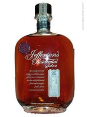 Click to see larger label image Label of Jefferson's Presidential Select 25 Years Old Straight Bourbon Whiskey