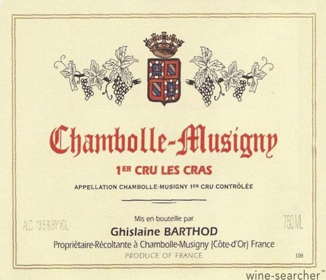 Label 1 of Domaine Ghislaine Barthod Les Cras