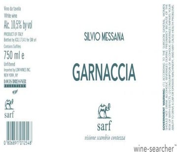 Label 1 of Silvio Messana 'Garnaccia'