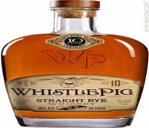 Label 1 of WhistlePig 10 Year Old Straight Rye Whiskey