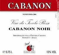 2018 Fattoria Cabanon 'Cabanon Noir' Rosso Provincia di