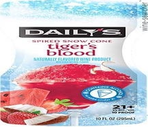 Label 1 of Daily's Cocktails Tigers Blood Spiked Snow Cone