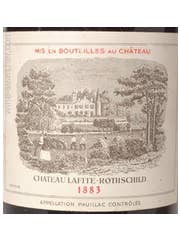 Click to see larger label image Label of 1883 Chateau Lafite Rothschild