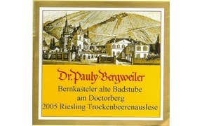 Click to see this product Label of Dr. Pauly-Bergweiler Bernkasteler alte Badstube Am Doctorberg Riesling Trockenbeerenauslese