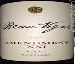 Label 1 of Beau Vigne Amendment XXI