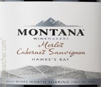 Label 1 of Brancott Estate 'Montana' Cabernet Sauvignon - Merlot
