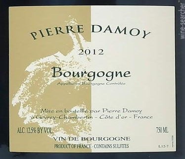 Label 1 of Domaine Pierre Damoy Bourgogne Rouge