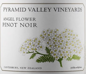 Label 1 of Pyramid Valley Vineyards 'Angel Flower' Pinot Noir