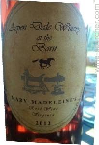 2010 Aspen Dale Winery Mary Madeleine S Rose Virginia Prices