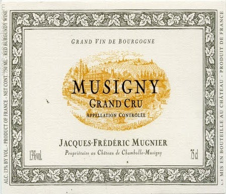 Label 1 of Domaine Jacques-Frederic Mugnier Musigny Grand Cru
