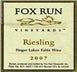 2nd label thumbnail of Fox Run Vineyards Dry Riesling