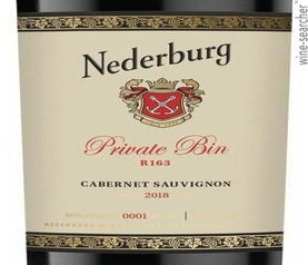 Label 1 of Nederburg Private Bin R163 Cabernet Sauvignon