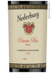 Click to see larger label image Label of Nederburg Private Bin R163 Cabernet Sauvignon