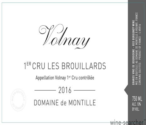 Label 5 of Domaine de Montille Les Brouillards