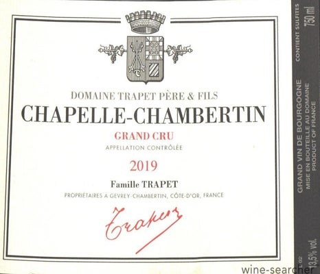 Label 2 of Domaine Trapet Pere et Fils Chapelle-Chambertin Grand Cru
