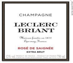 Label 1 of Leclerc-Briant Rose de Saignee Extra Brut