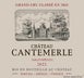2nd label thumbnail of Chateau Cantemerle