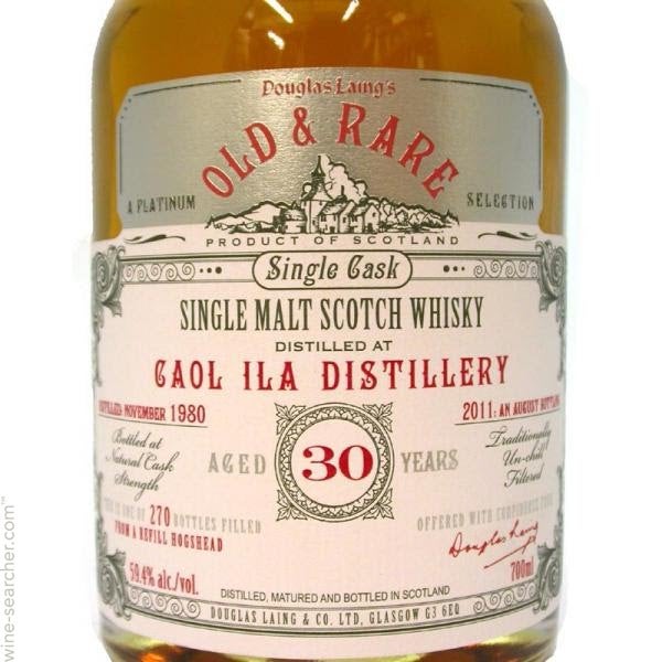 Douglas Hunter Laing Old Rare Caol Ila 30 Year Old Single Malt Scotch Whisky Islay Prices Stores Tasting Notes Market Data