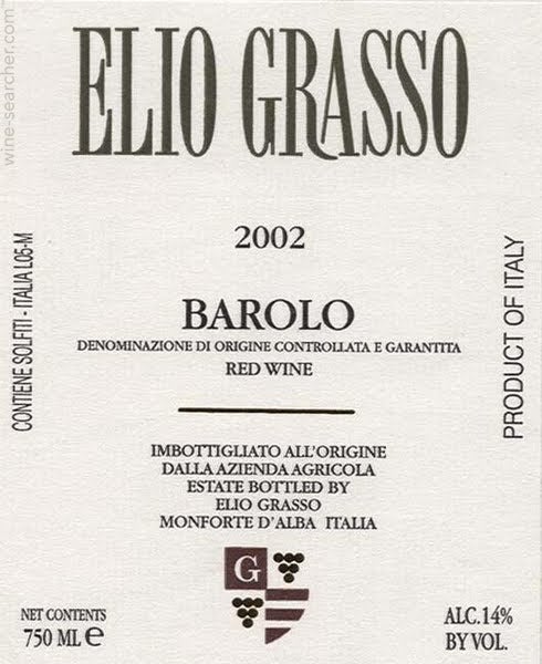 エリオ　グロッソ　バローロ　２０１４ 2014 Elio Grasso Barolo - CellarTracker