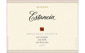 Click to see this product Label of Estancia Estates Reserve Grenache - Syrah - Mourvedre