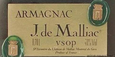 J. de Malliac V.S.O.P アルマニャック 700ml J De Malliac - V.S.O.P Armagnac Whisky Auction | Whisky